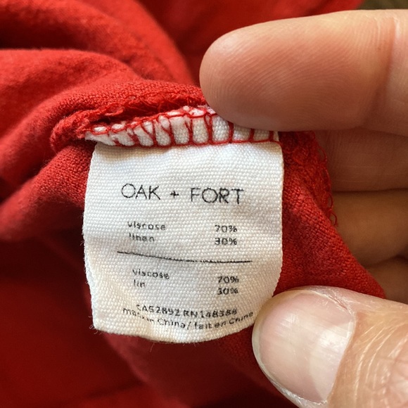 Oak and Fort button down crop top size M - Picture 3 of 6